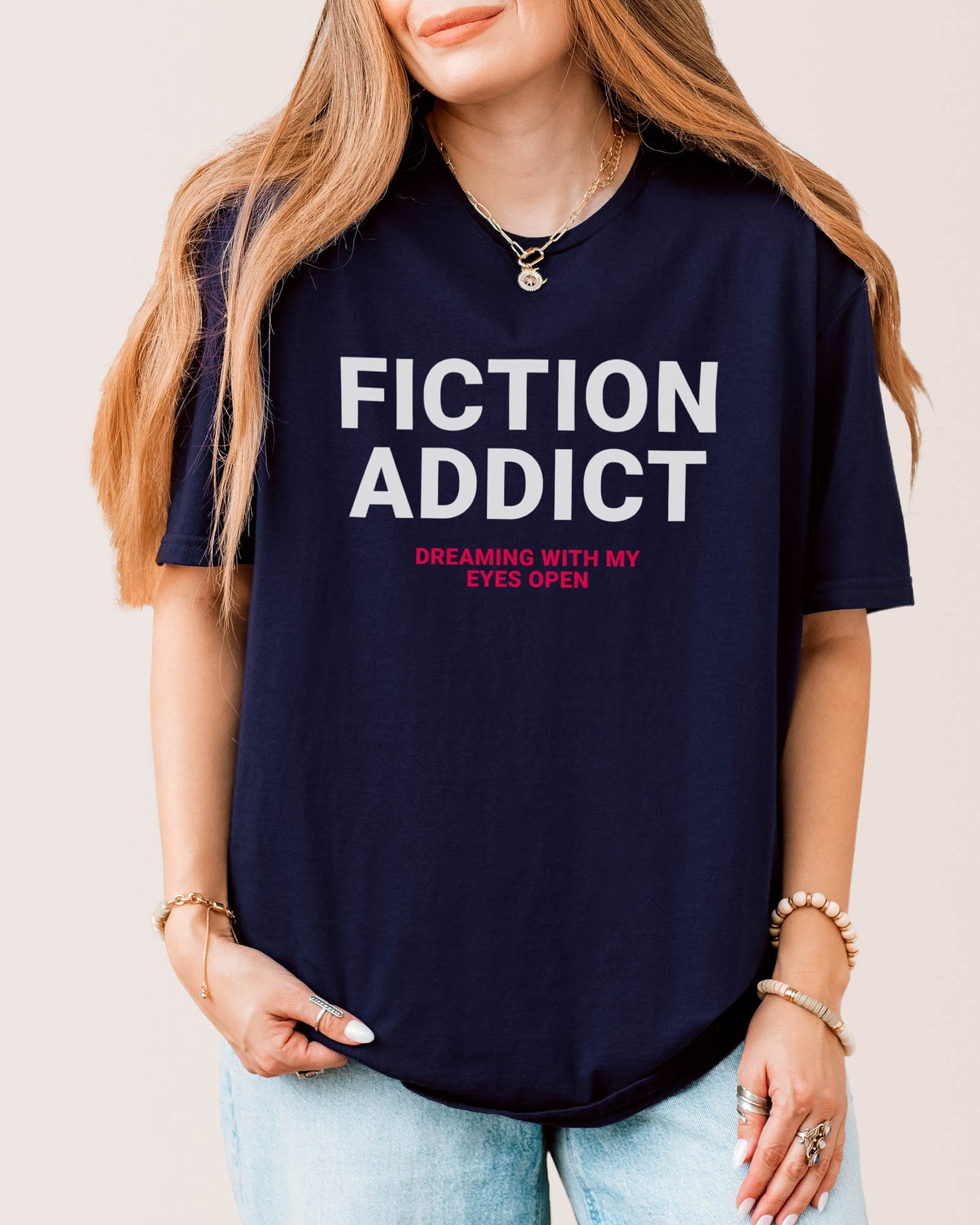 Fiction Addict T‑Shirt Navy