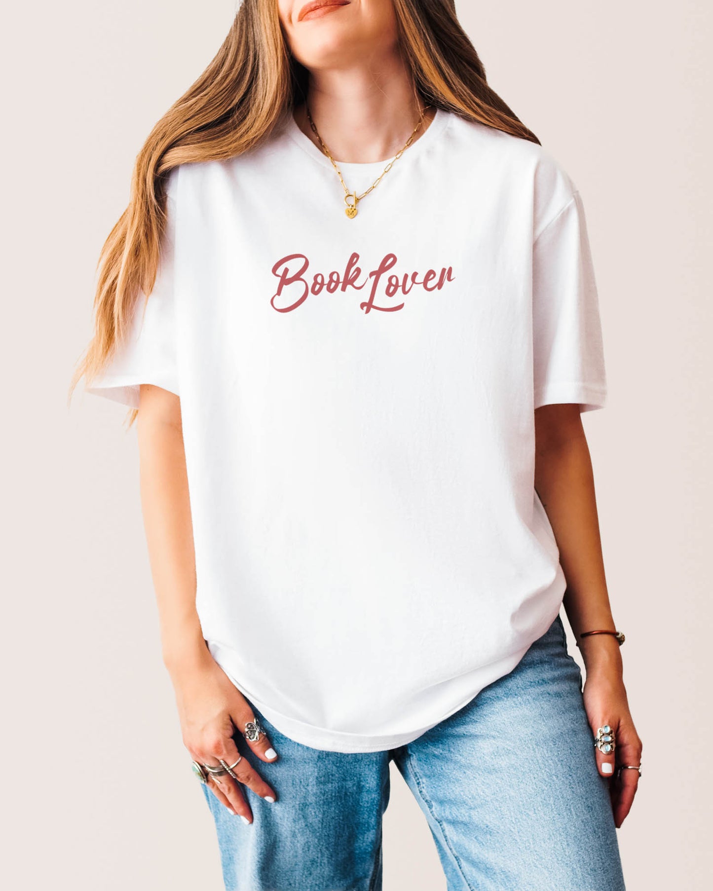 Book Lover T‑Shirt White