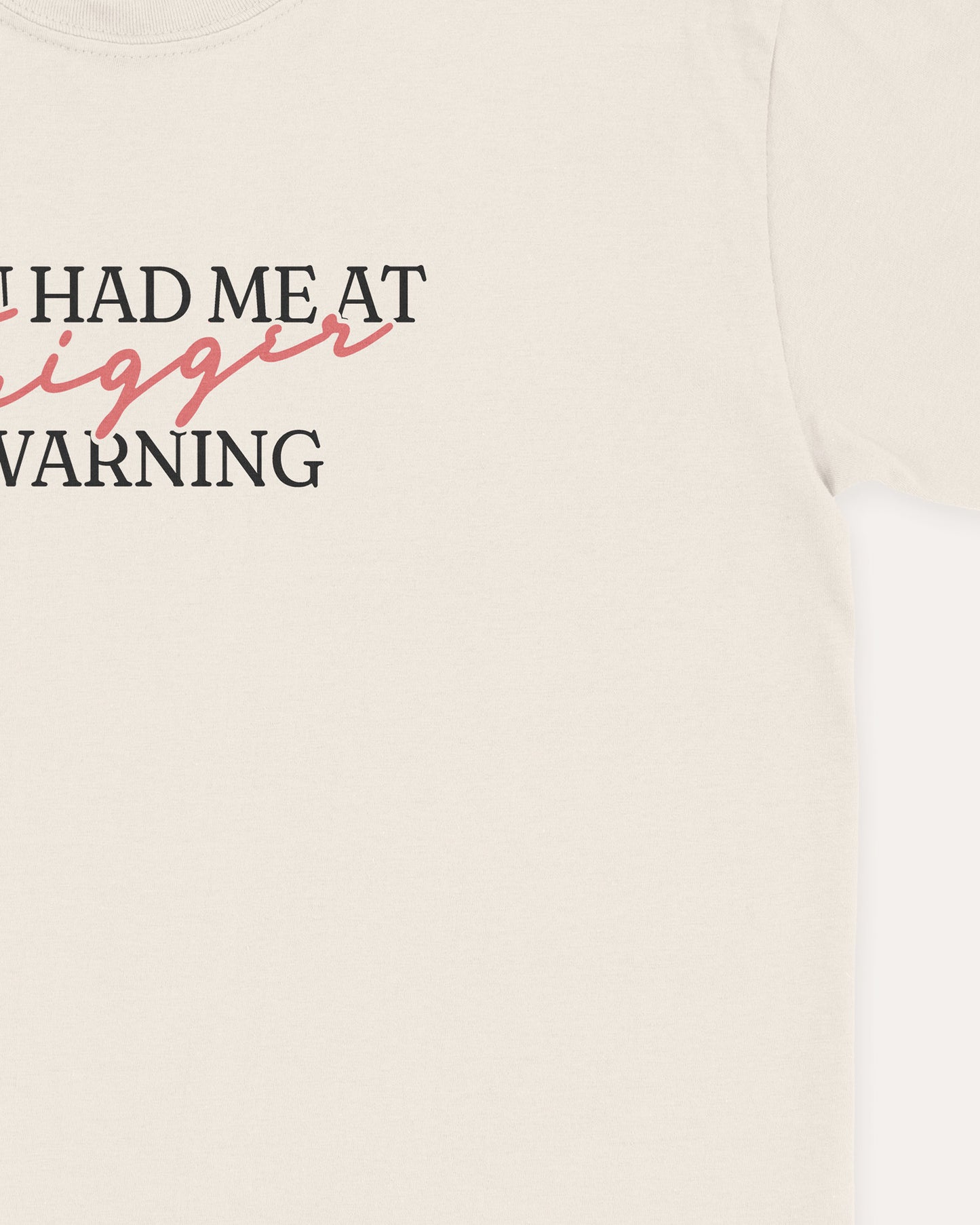 You Had Me At Trigger Warning T‑Shirt