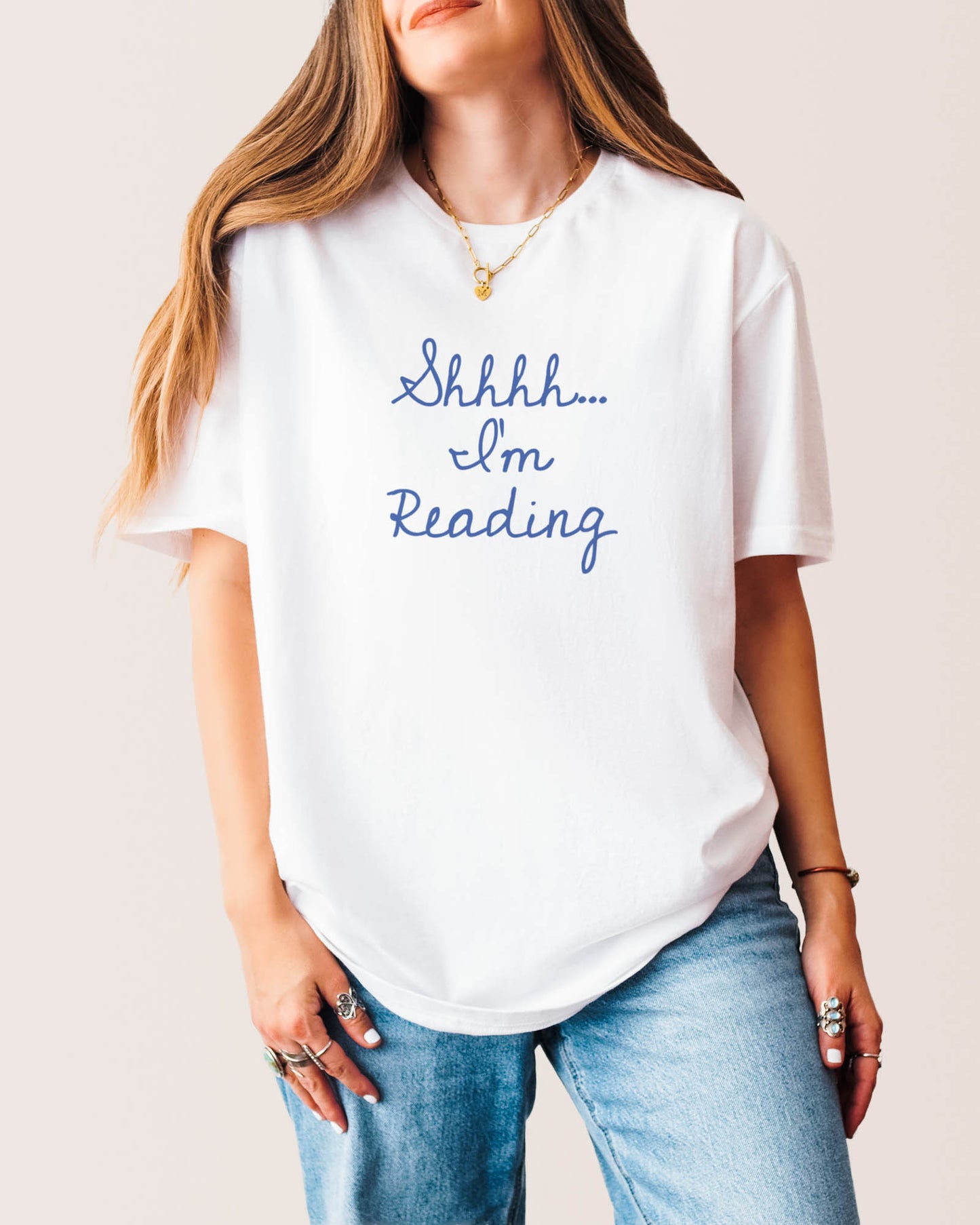 Shhhh... I'm Reading T‑Shirt White