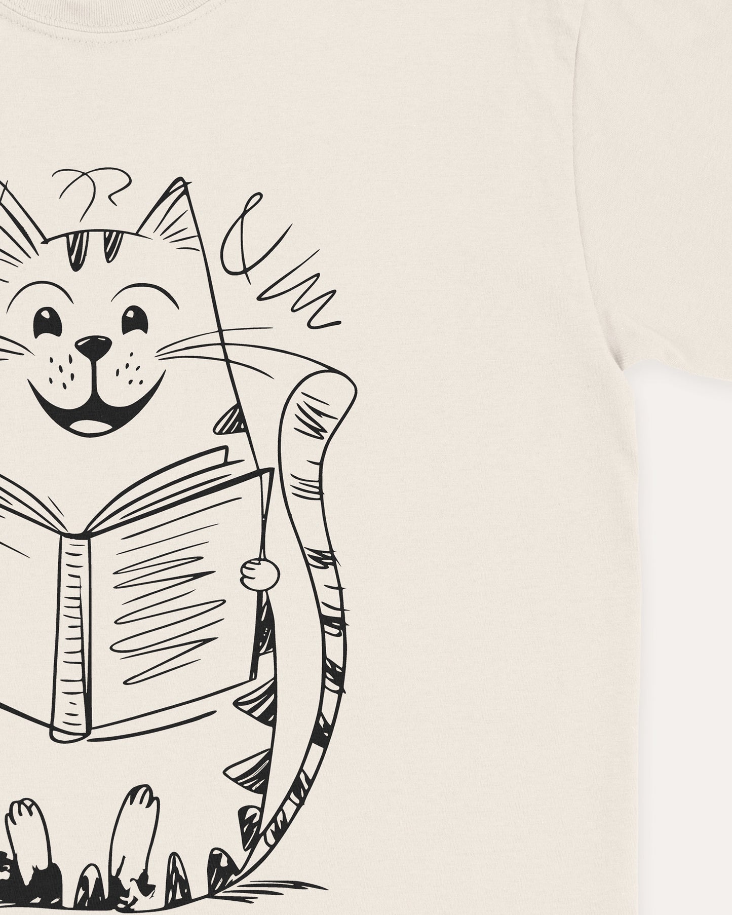 Happy Cat Reading T‑Shirt