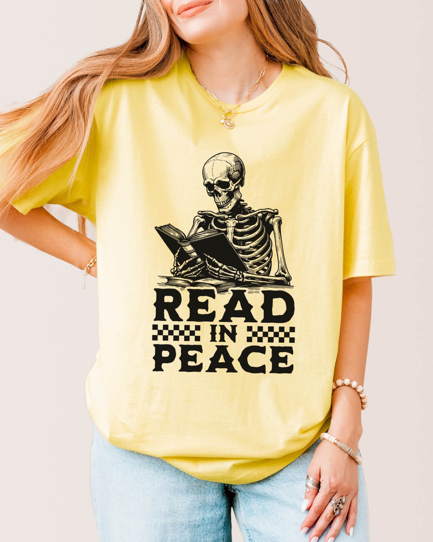 Read In Peace T‑Shirt Cornsilk