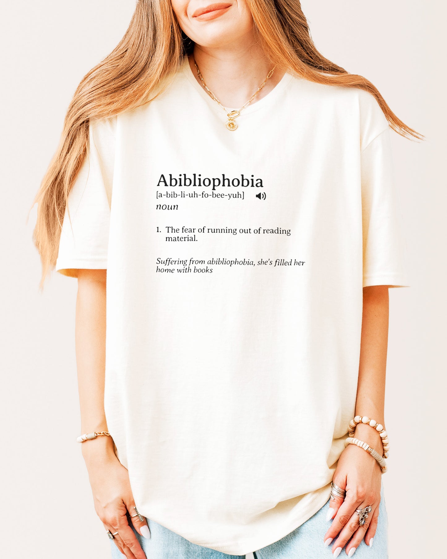 Abibliophobia T‑Shirt Natural