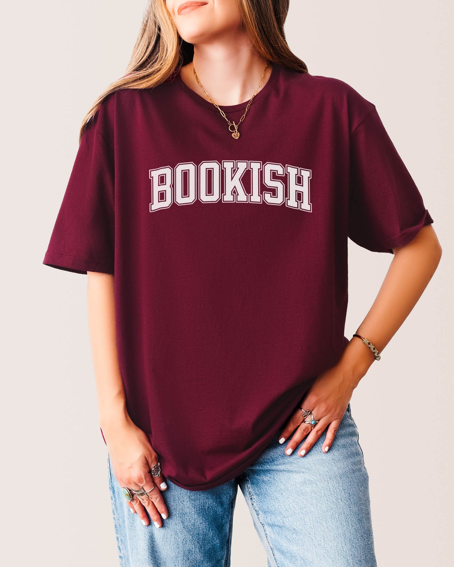 Bookish T‑Shirt Maroon