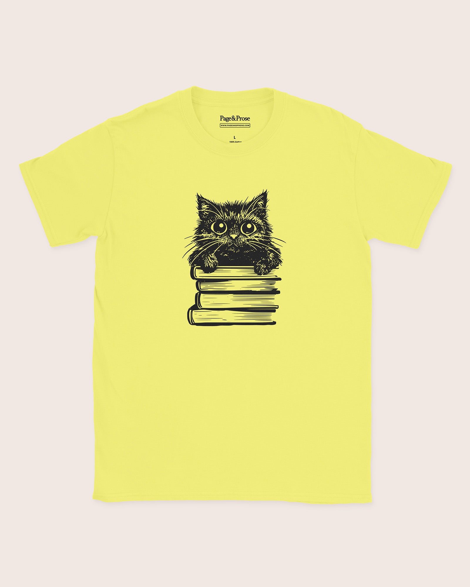 Cat On Books T‑Shirt