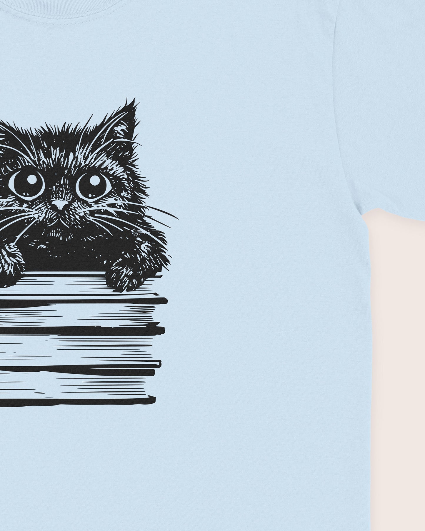 Cat On Books T‑Shirt