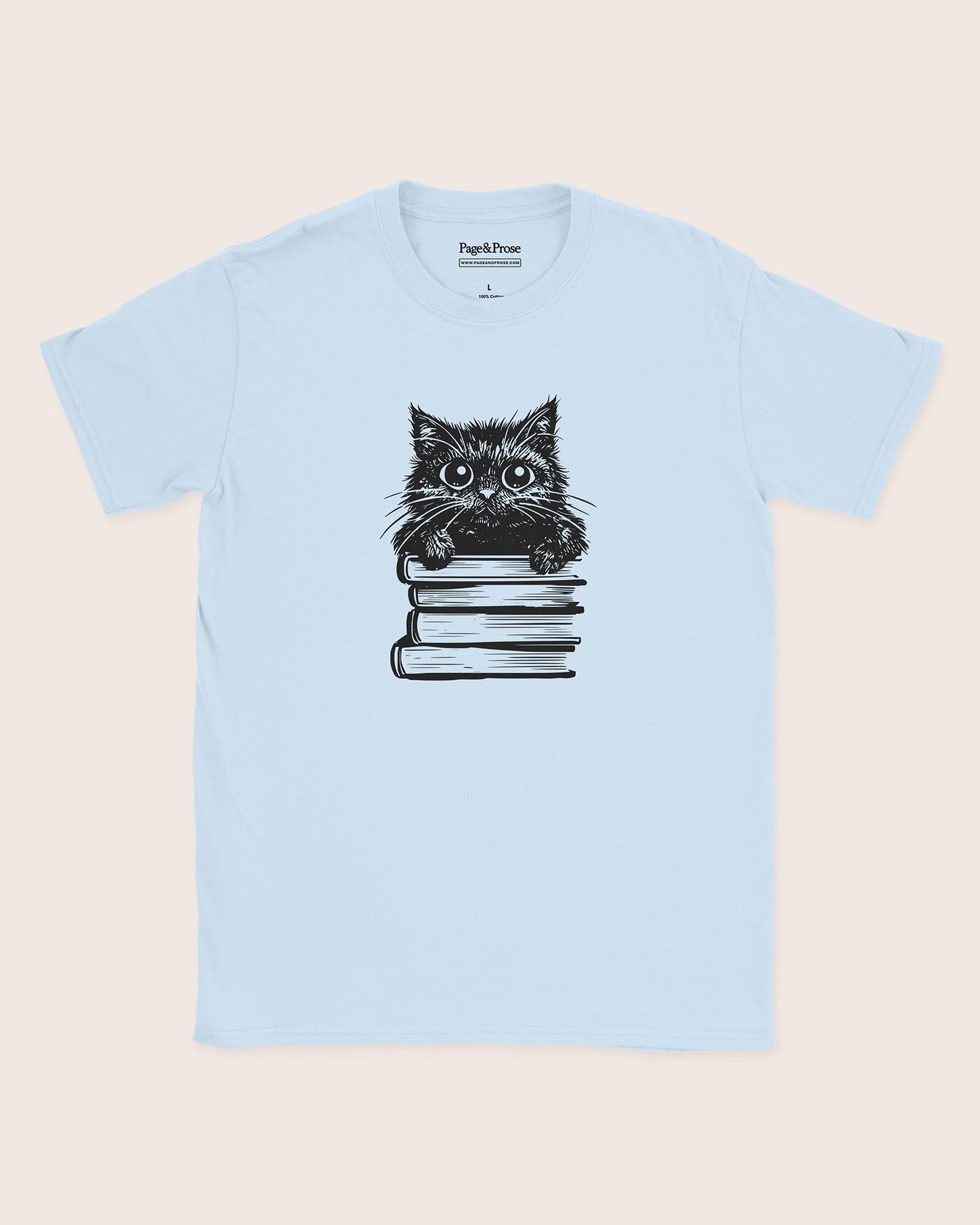 Cat On Books T‑Shirt