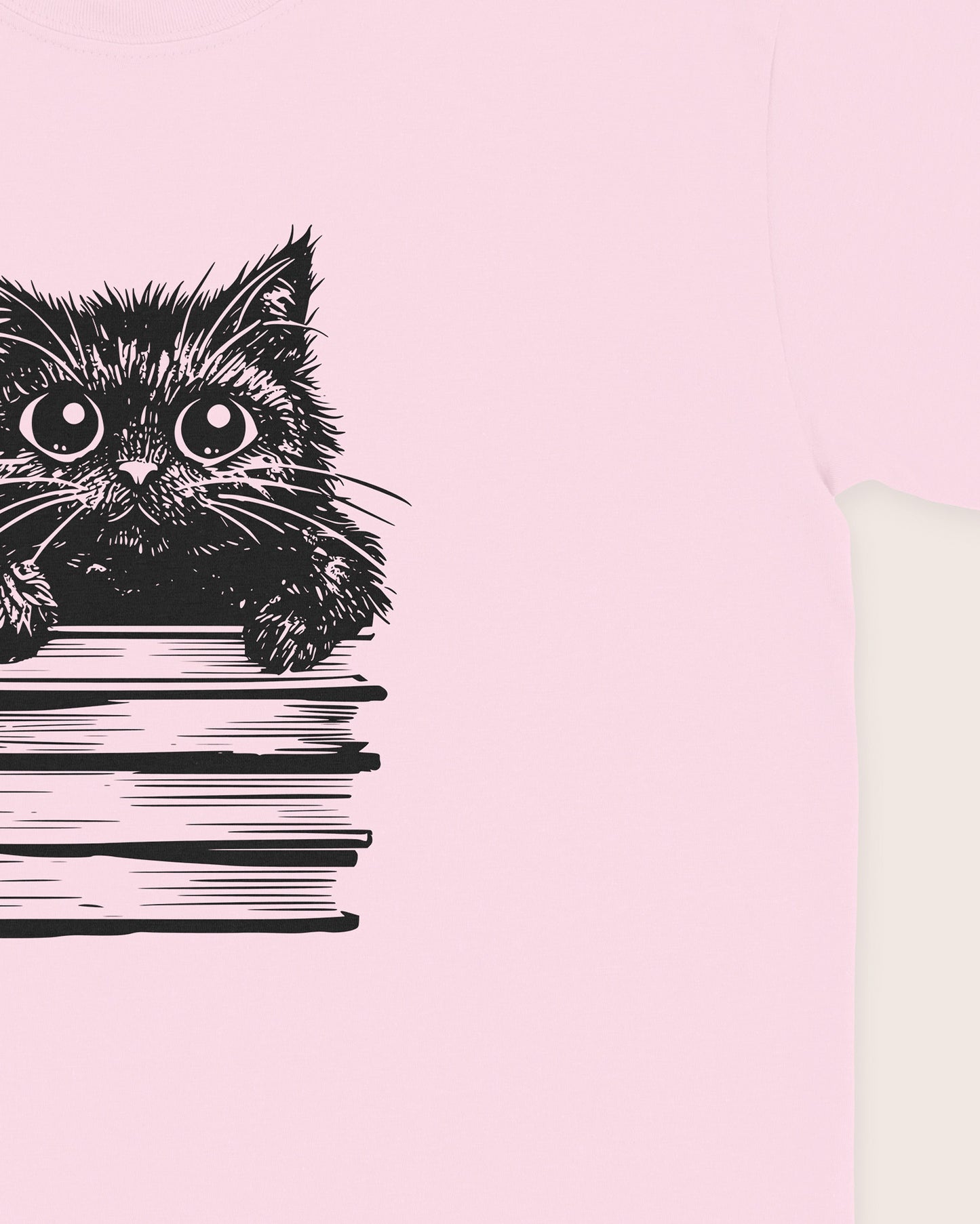 Cat On Books T‑Shirt