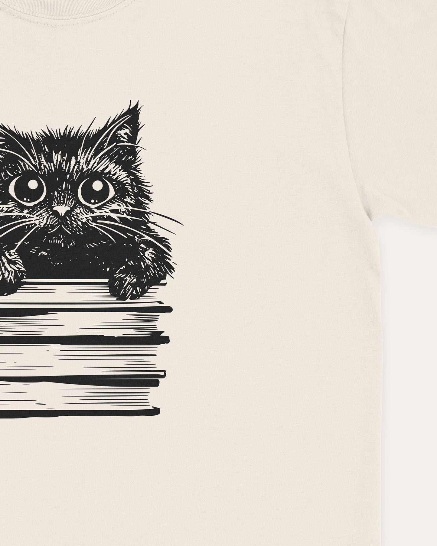 Cat On Books T‑Shirt