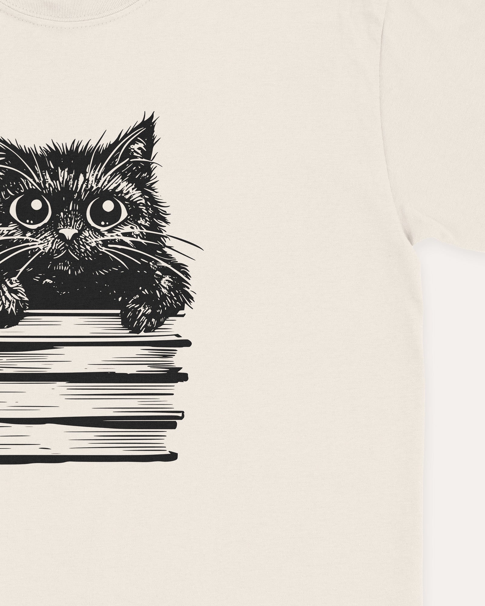 Cat On Books T‑Shirt