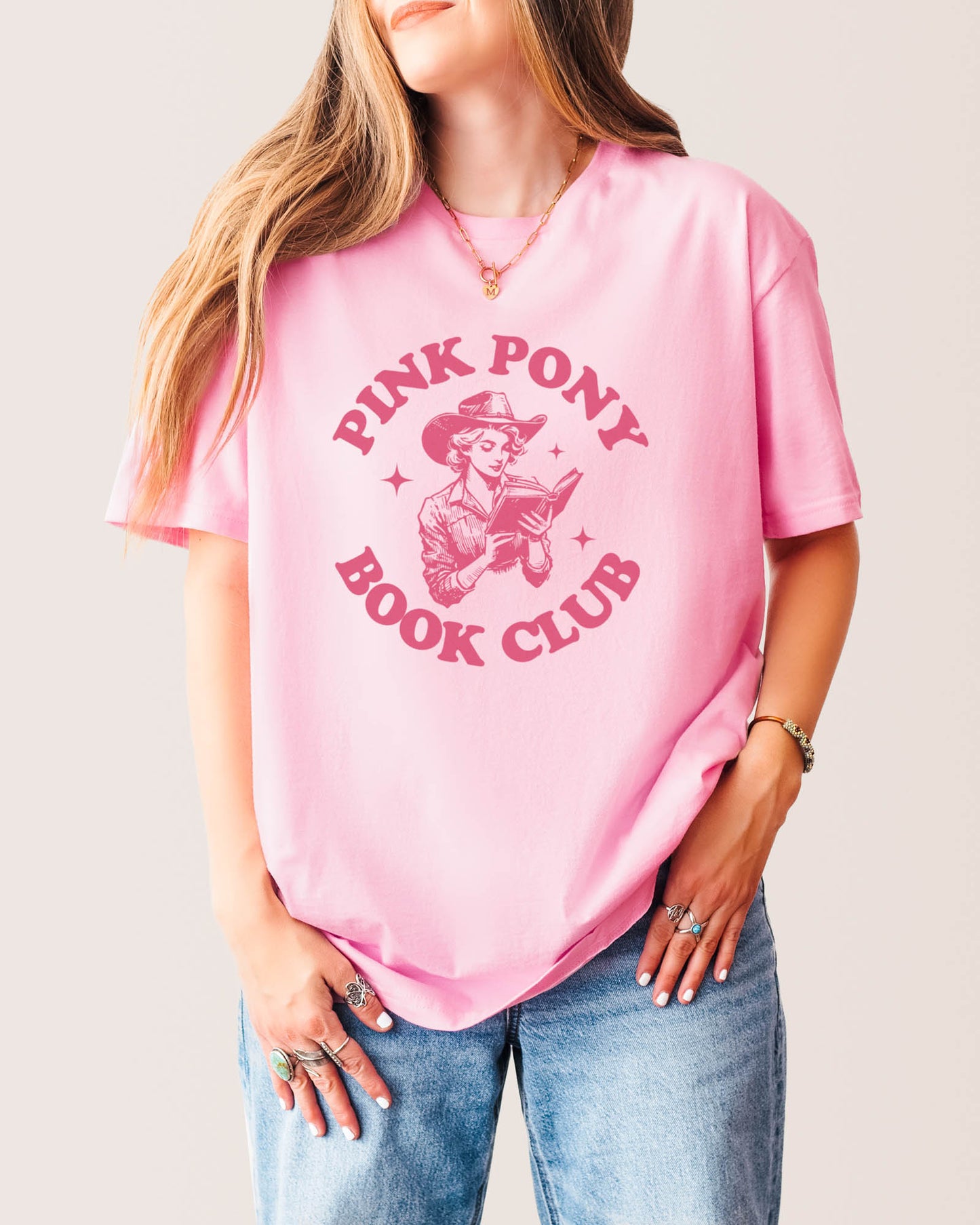 Pink Pony Book Club T‑Shirt Light Pink