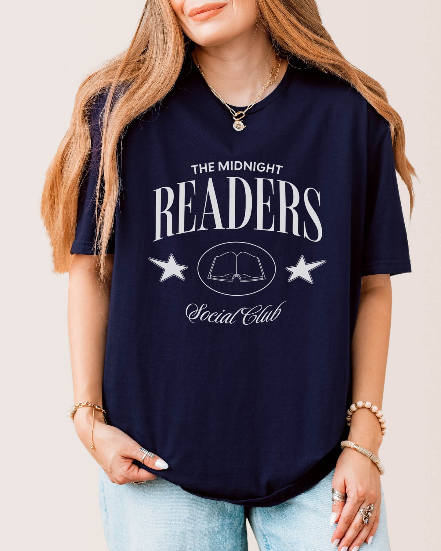 The Midnight Readers Social Club T‑Shirt Navy