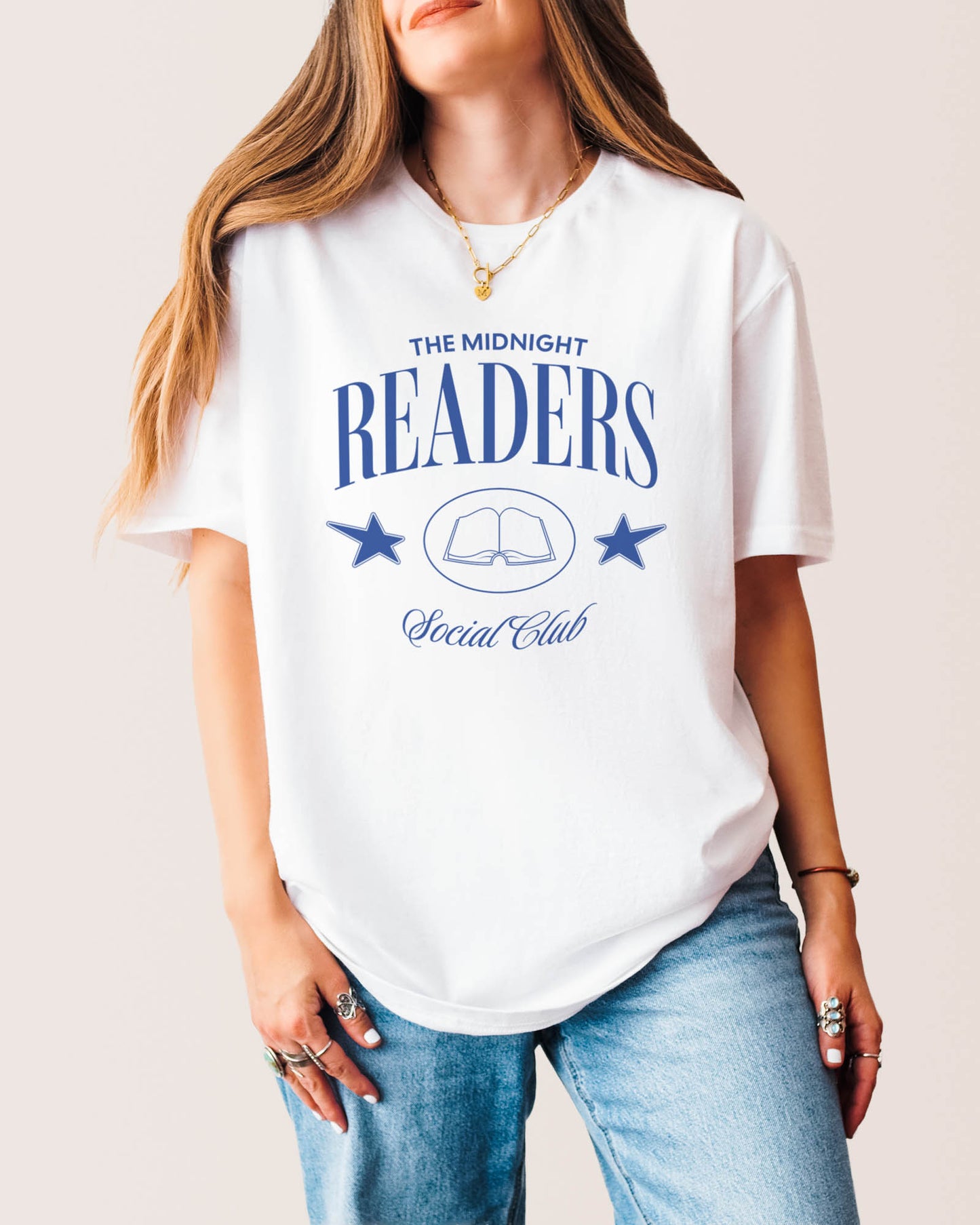 The Midnight Readers Social Club T‑Shirt White