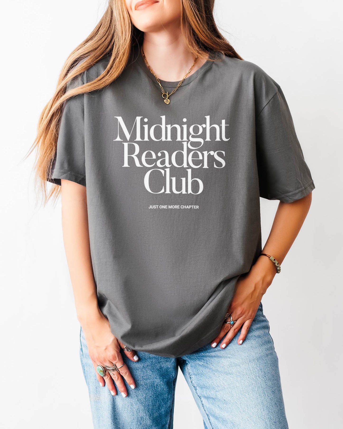 Midnight Readers Club T‑Shirt Charcoal