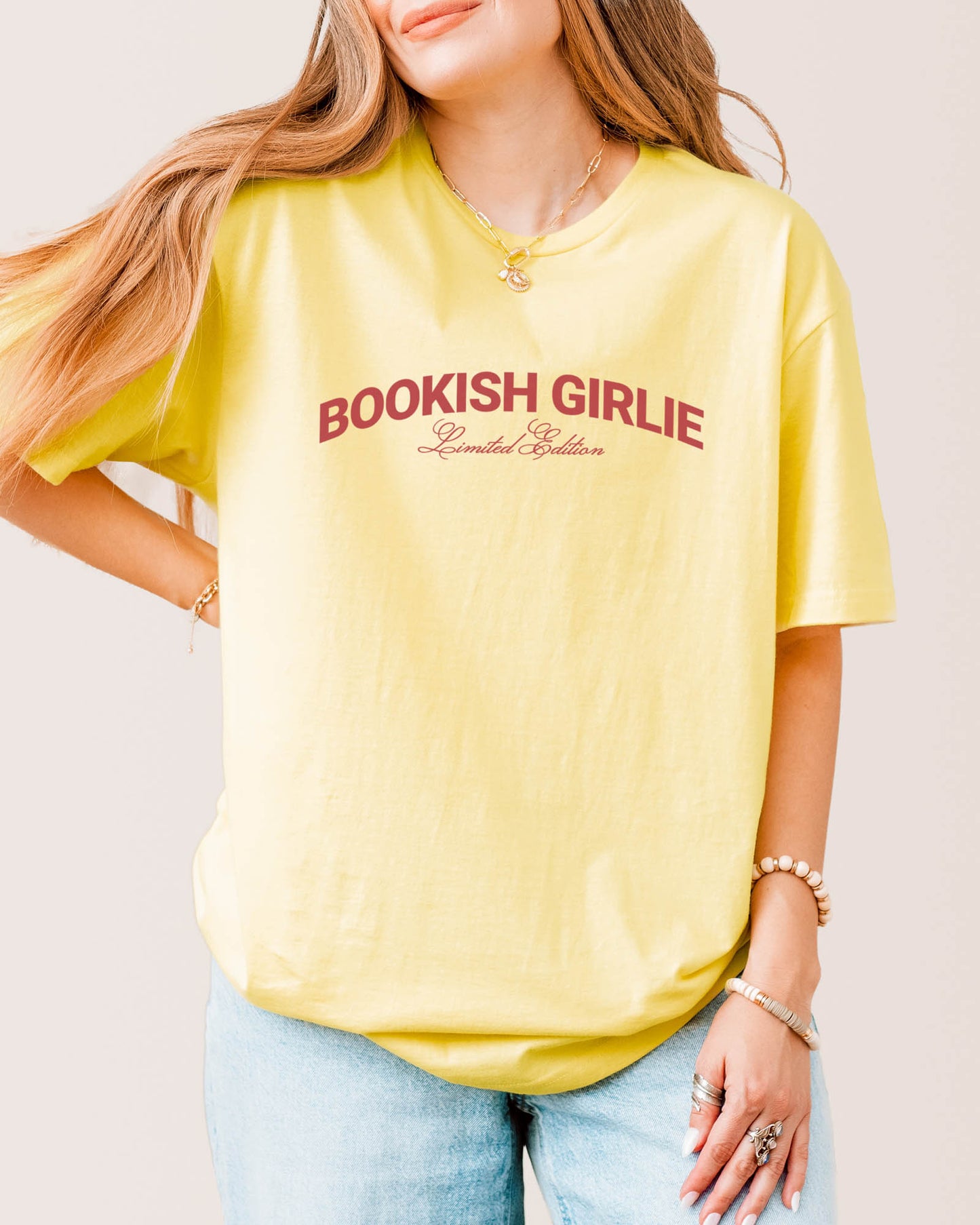 Bookish Girlie T‑Shirt Cornsilk