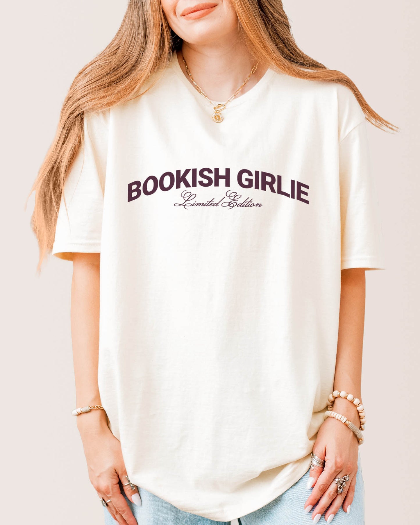 Bookish Girlie T‑Shirt Natural