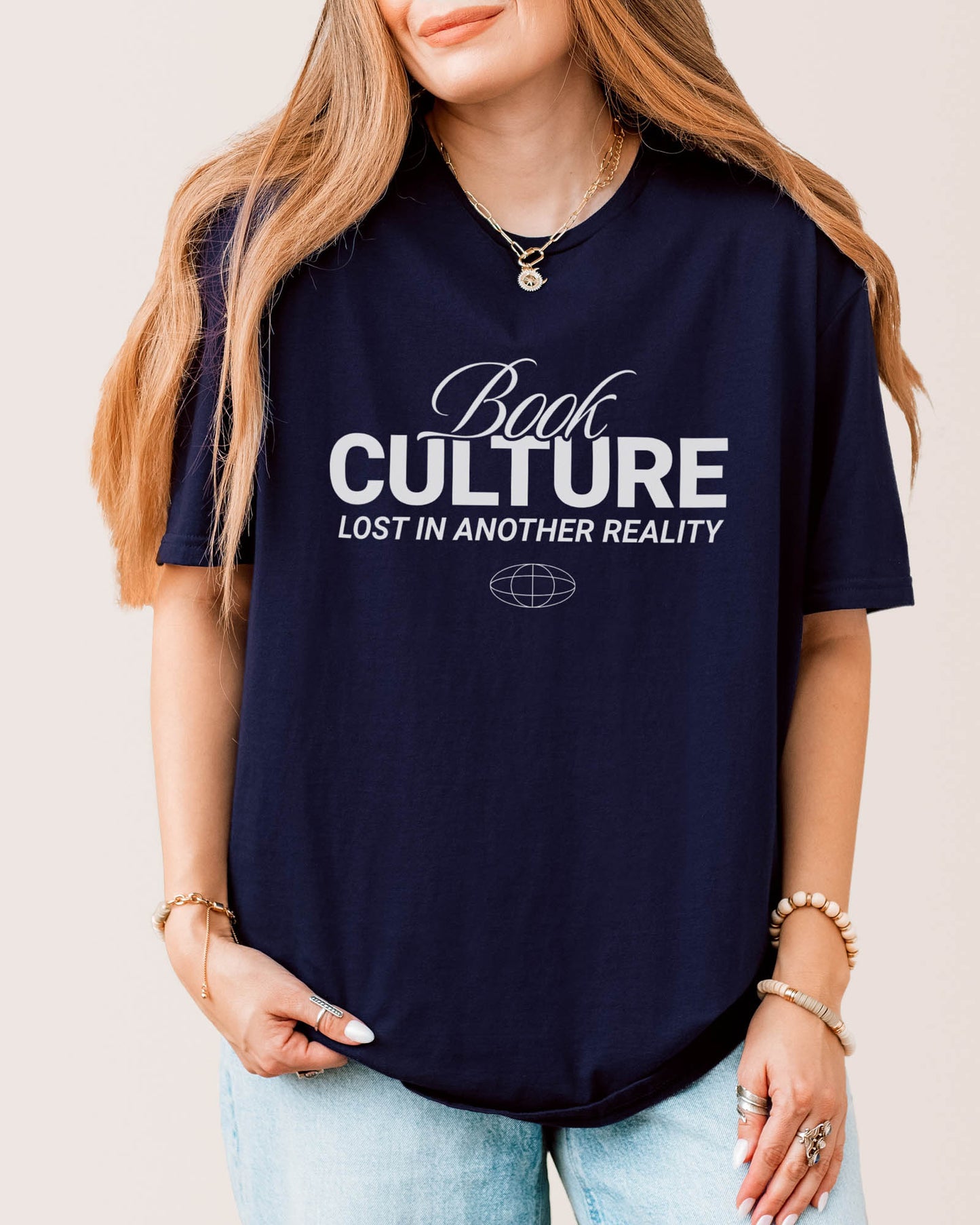 Book Culture T‑Shirt Navy