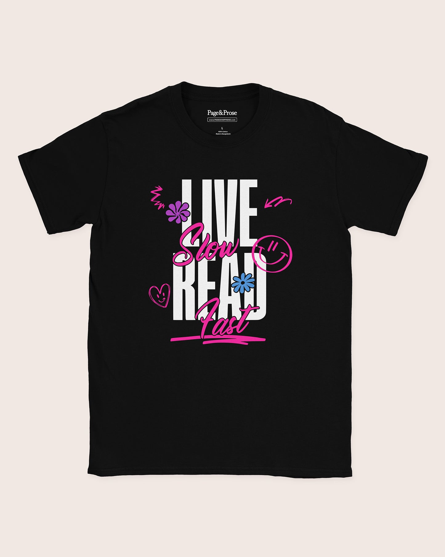 Live Slow Read Fast T‑Shirt