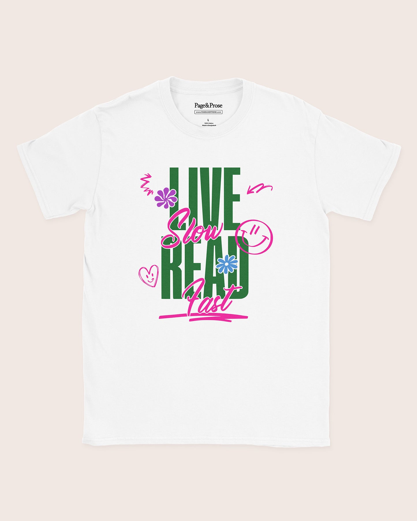 Live Slow Read Fast T‑Shirt