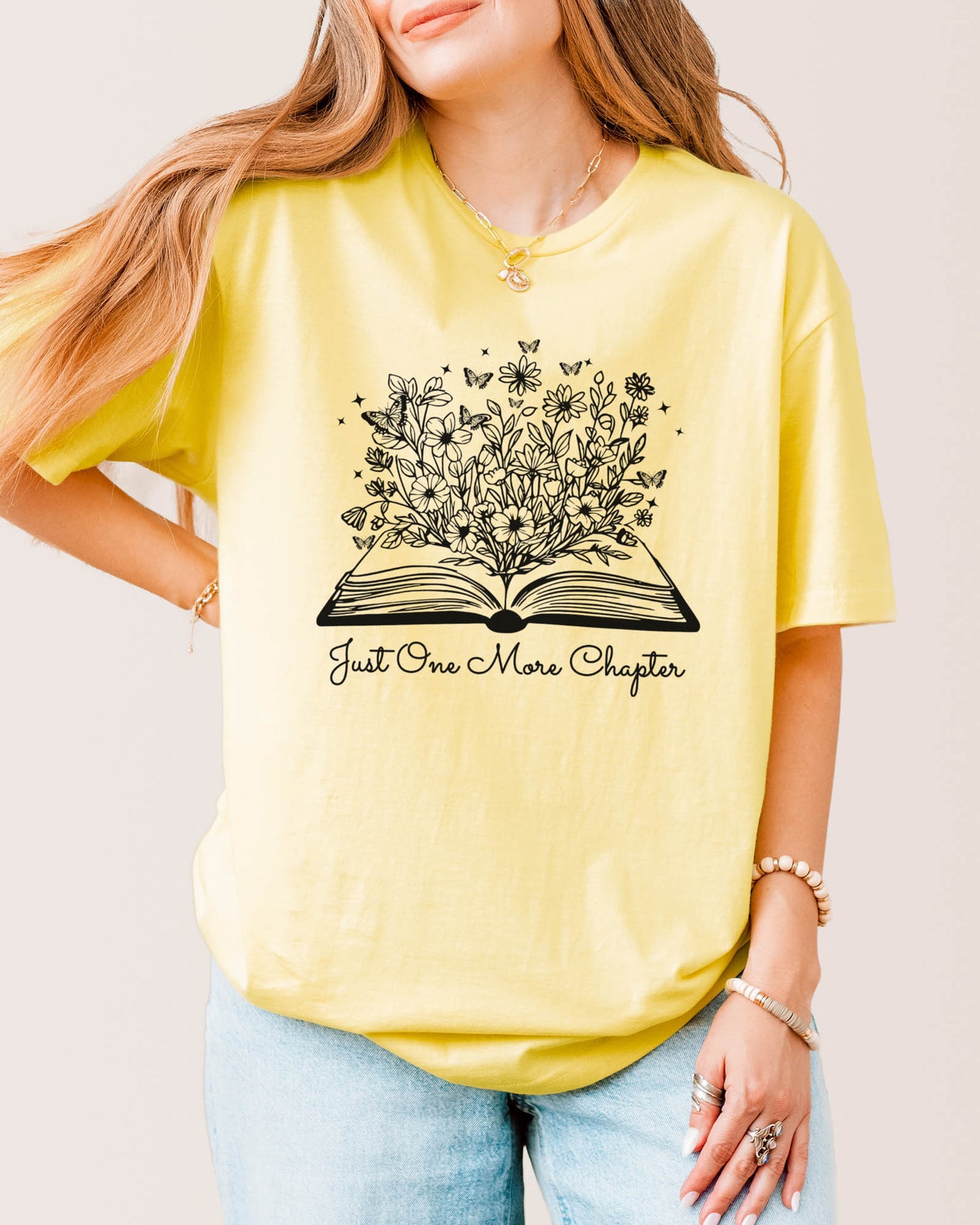 Just One More Chapter T‑Shirt Cornsilk