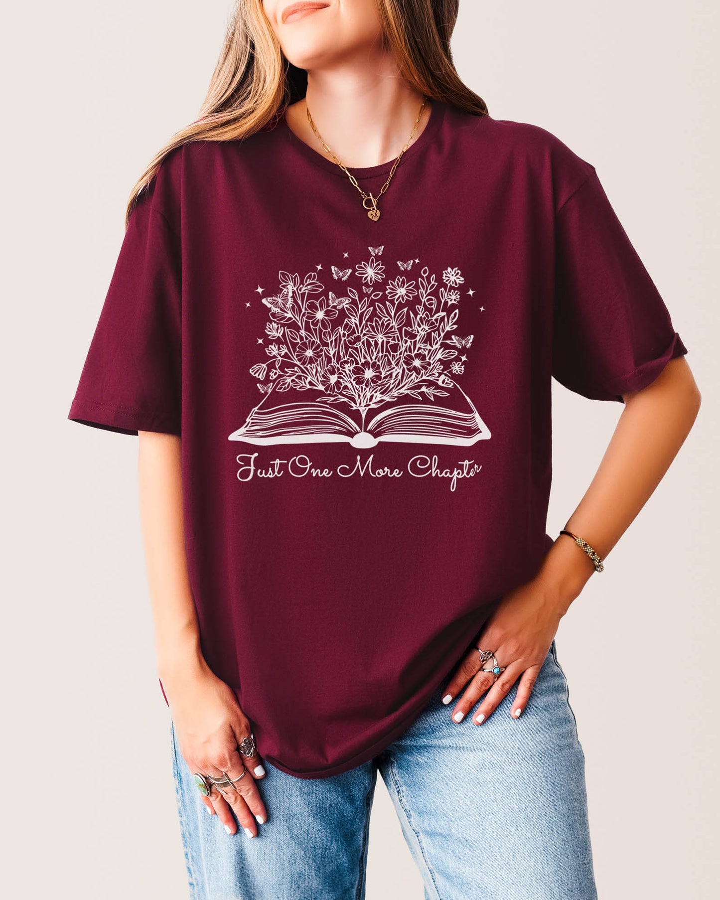 Just One More Chapter T‑Shirt Maroon