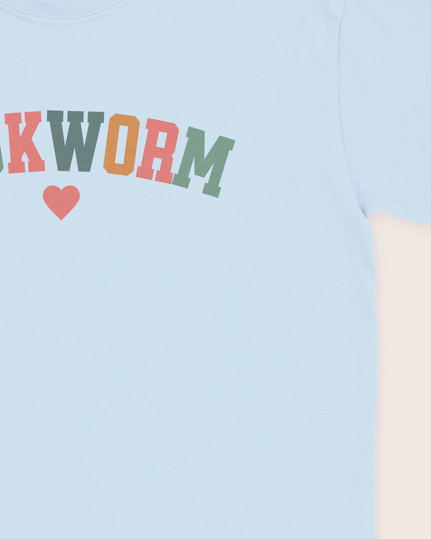 Bookworm Rainbow Text T‑Shirt