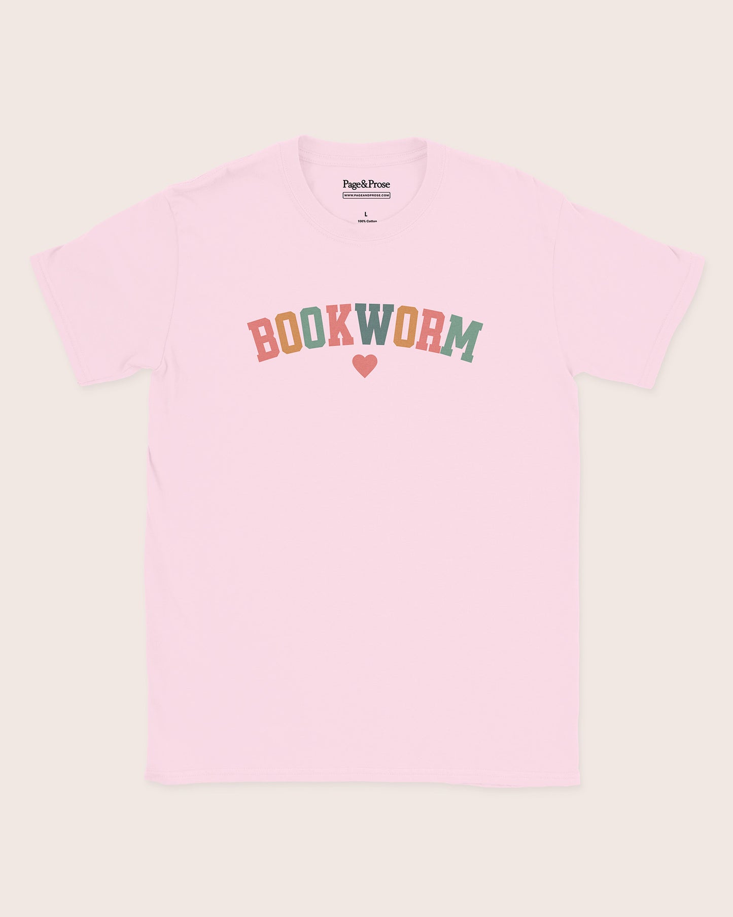 Bookworm Rainbow Text T‑Shirt