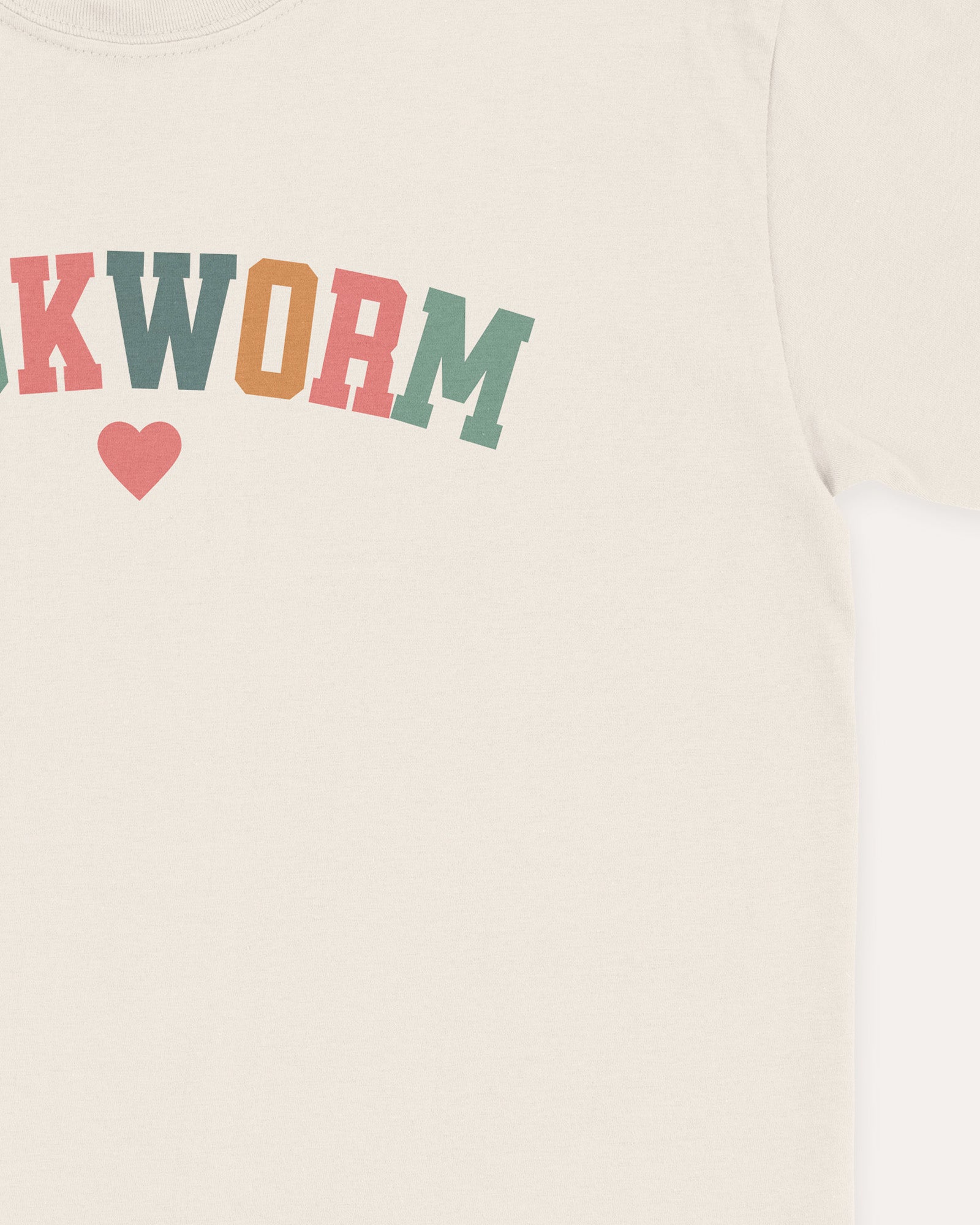 Bookworm Rainbow Text T‑Shirt
