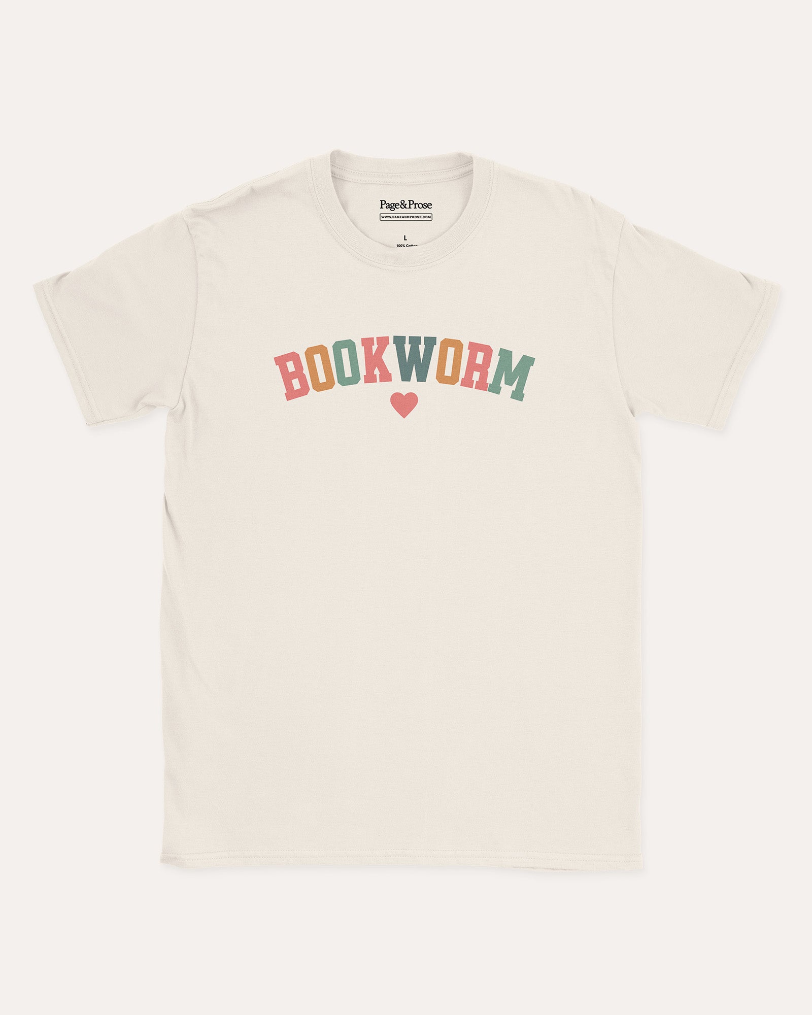 Bookworm Rainbow Text T‑Shirt
