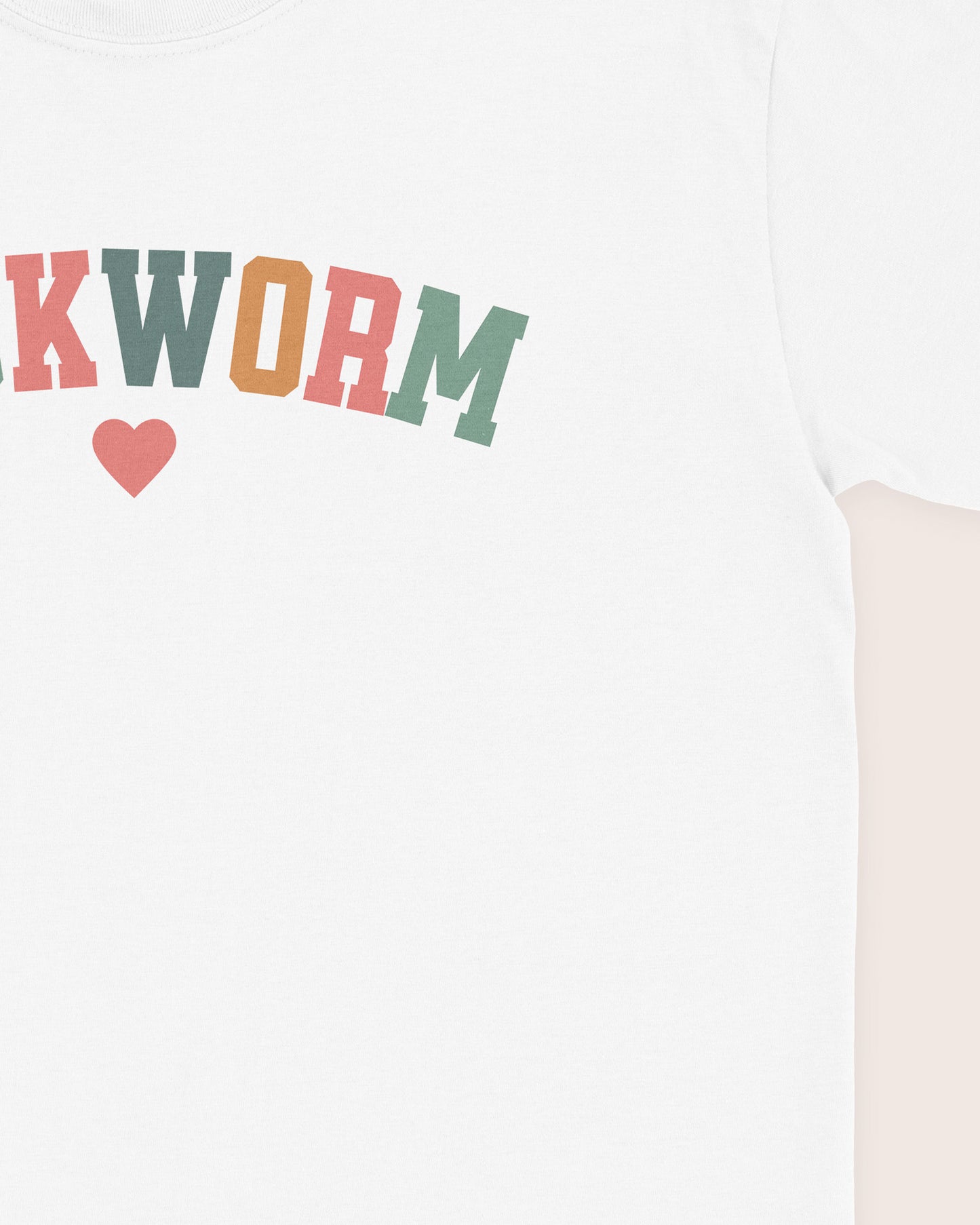 Bookworm Rainbow Text T‑Shirt