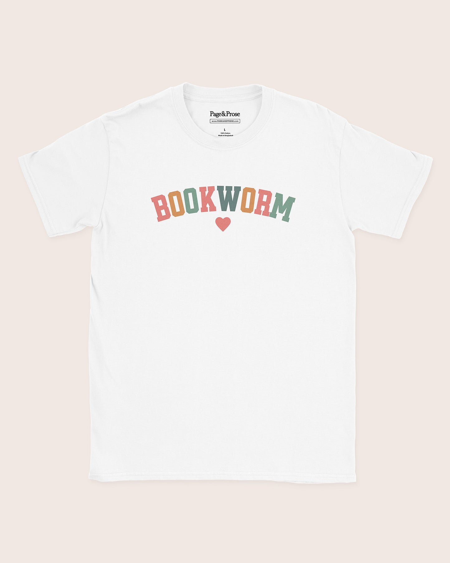 Bookworm Rainbow Text T‑Shirt