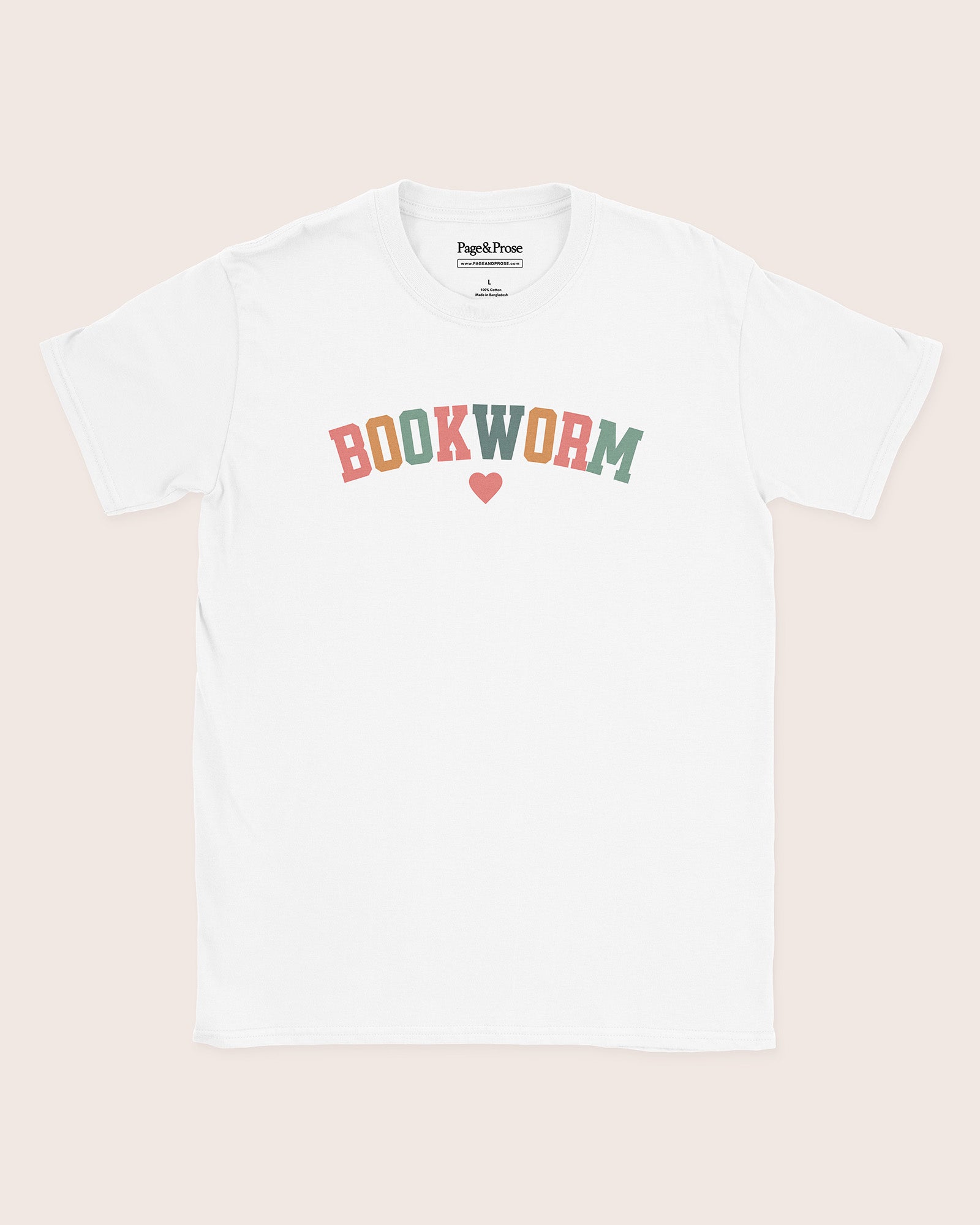 Bookworm Rainbow Text T‑Shirt