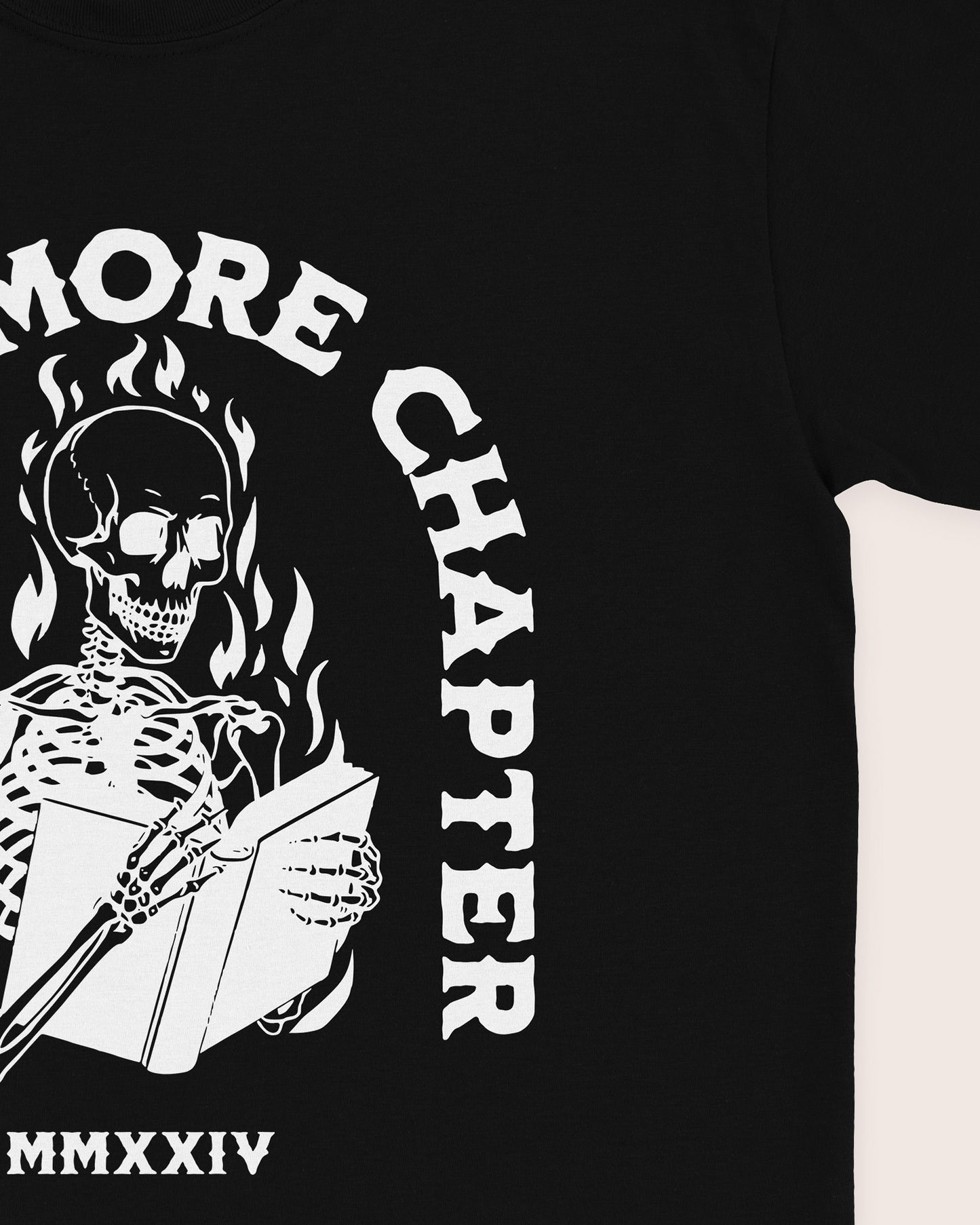 Just One More Chapter Skeleton Flames T‑Shirt