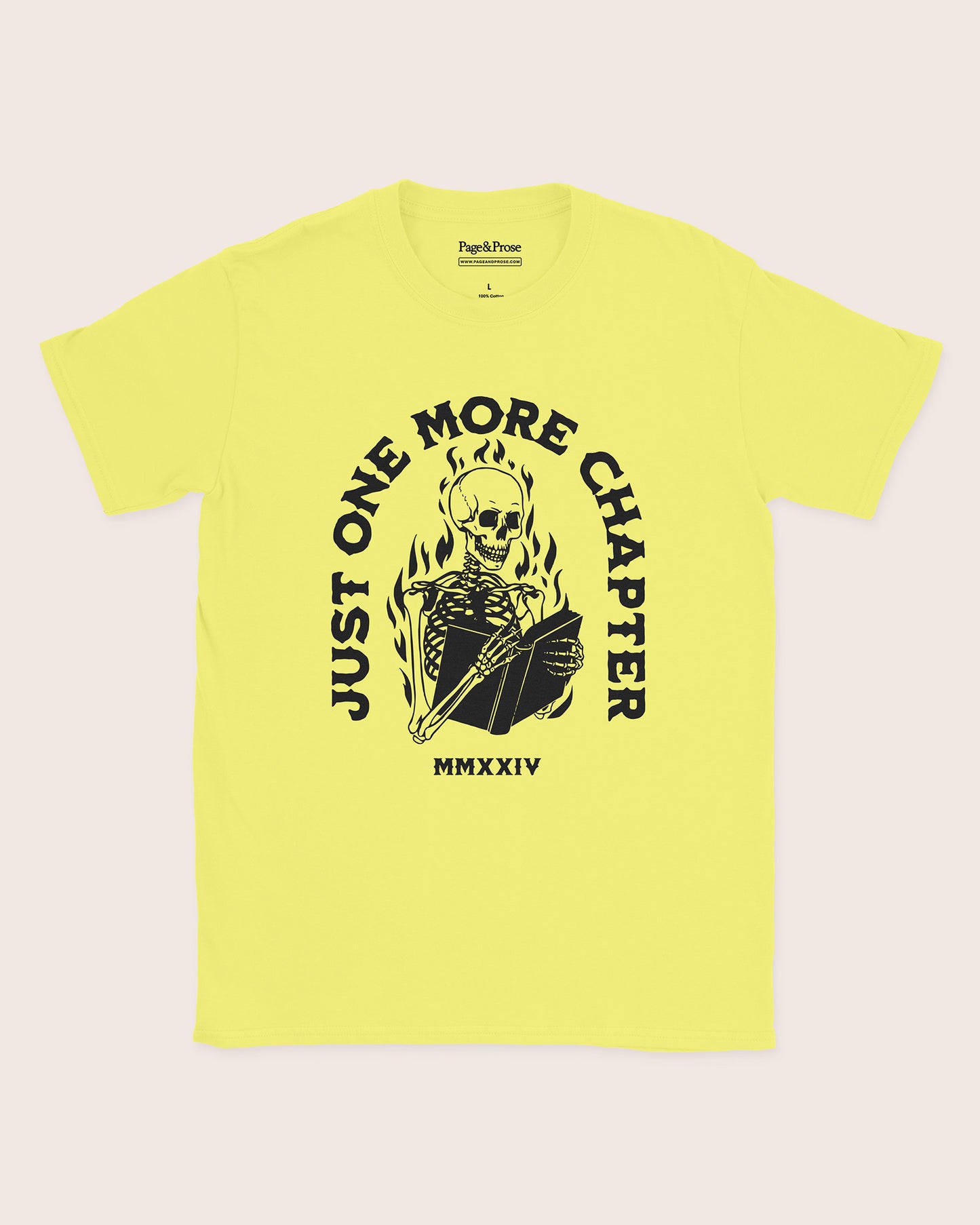 Just One More Chapter Skeleton Flames T‑Shirt