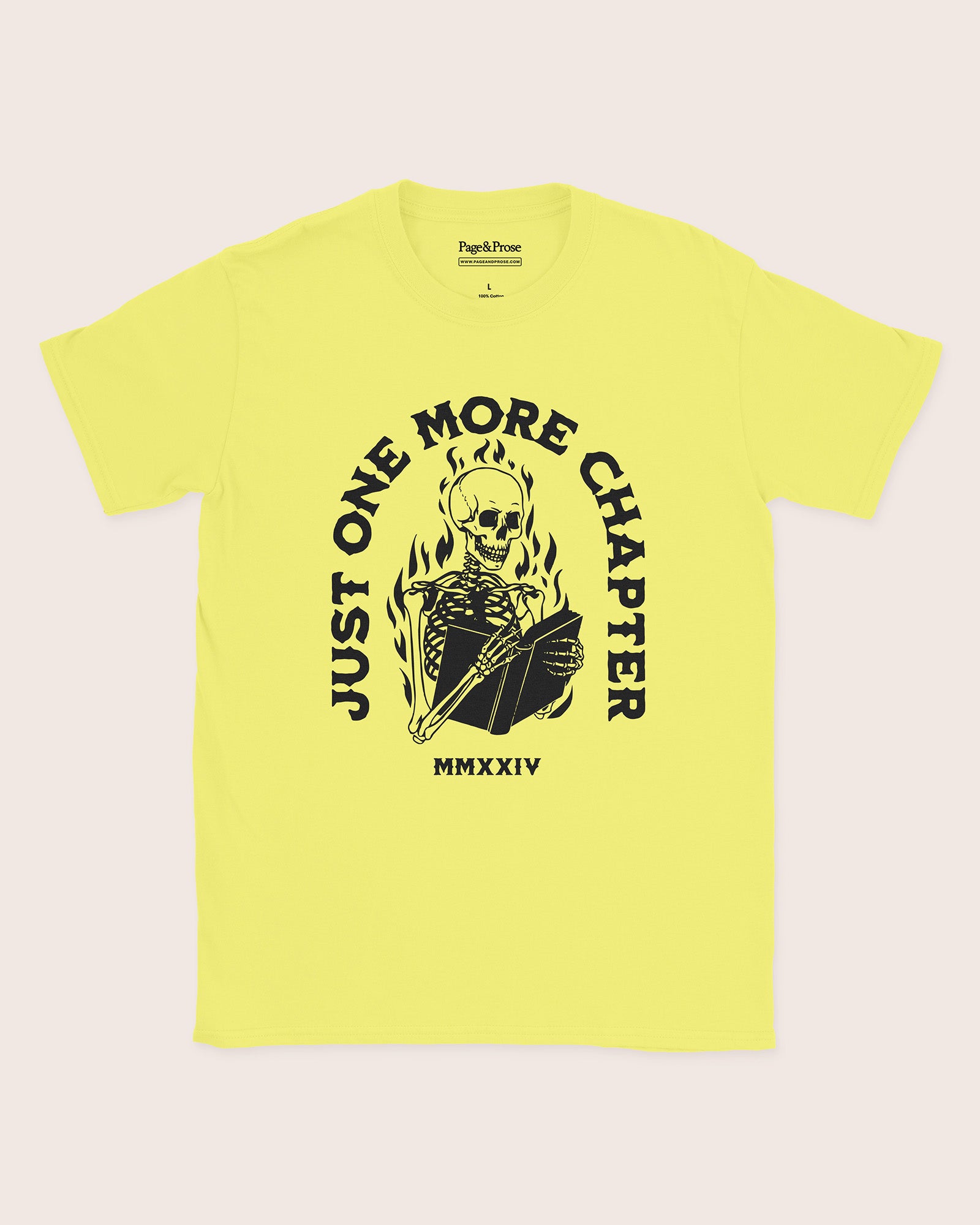Just One More Chapter Skeleton Flames T‑Shirt