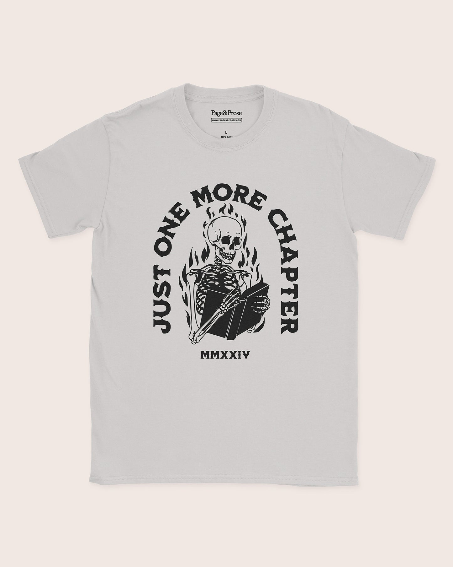 Just One More Chapter Skeleton Flames T‑Shirt