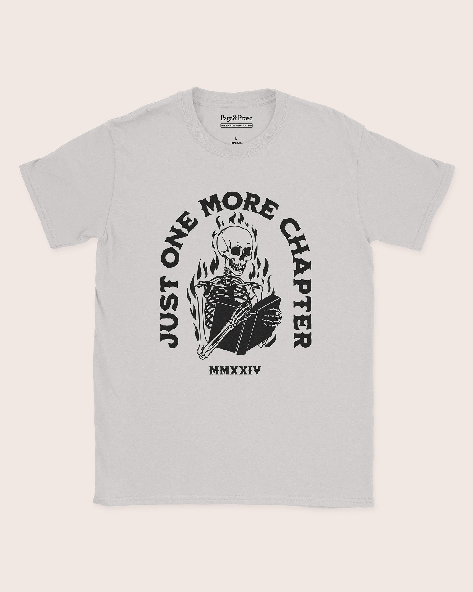 Just One More Chapter Skeleton Flames T‑Shirt
