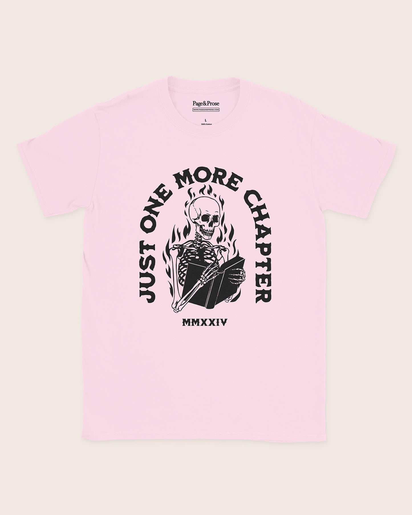 Just One More Chapter Skeleton Flames T‑Shirt