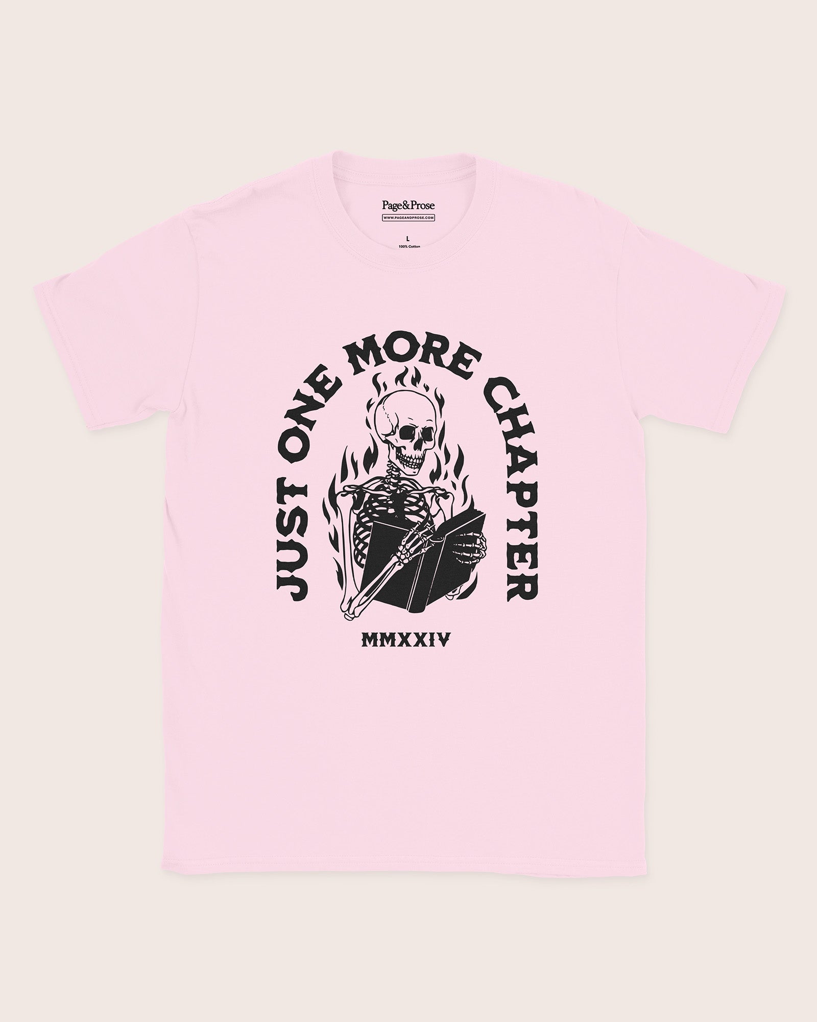 Just One More Chapter Skeleton Flames T‑Shirt