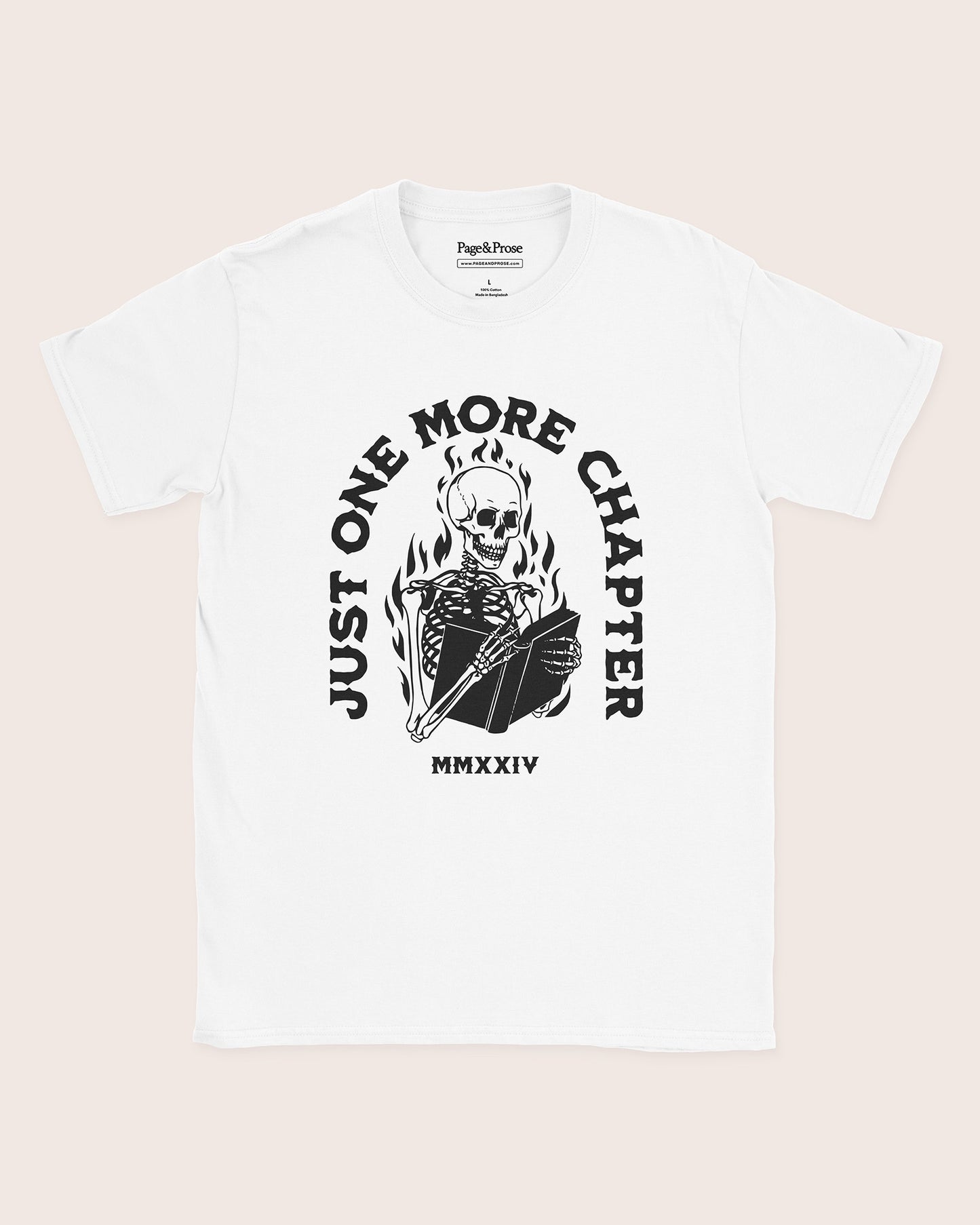 Just One More Chapter Skeleton Flames T‑Shirt