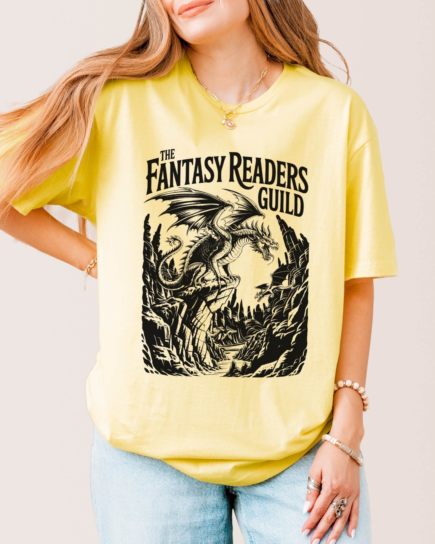 The Fantasy Readers Guild T‑Shirt Cornsilk