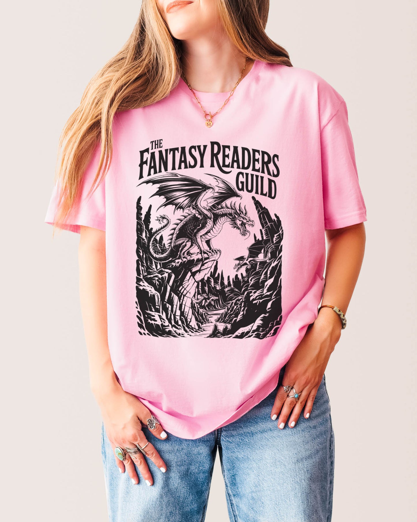 The Fantasy Readers Guild T‑Shirt Light Pink