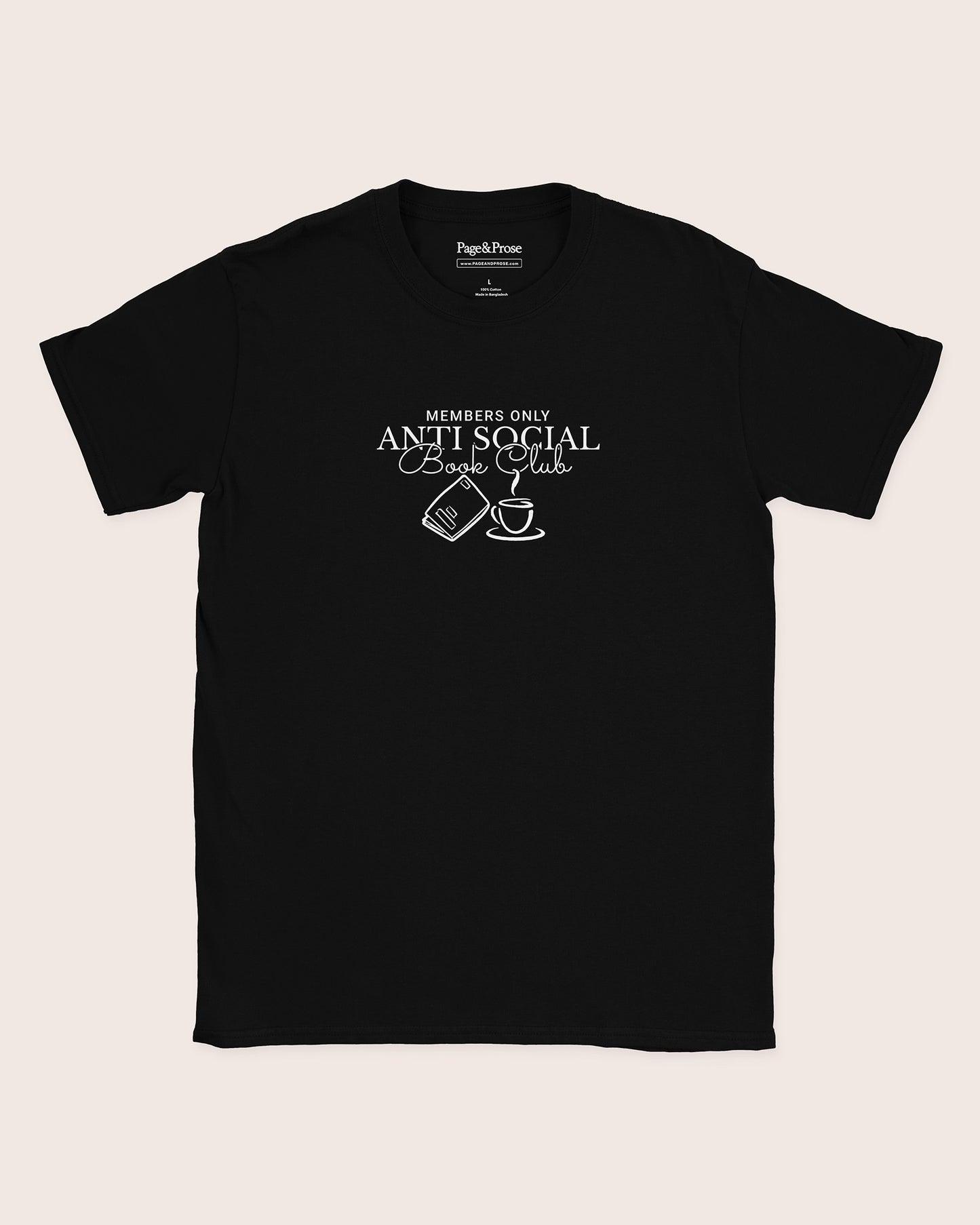 Members Only Anti Social Book Club T‑Shirt