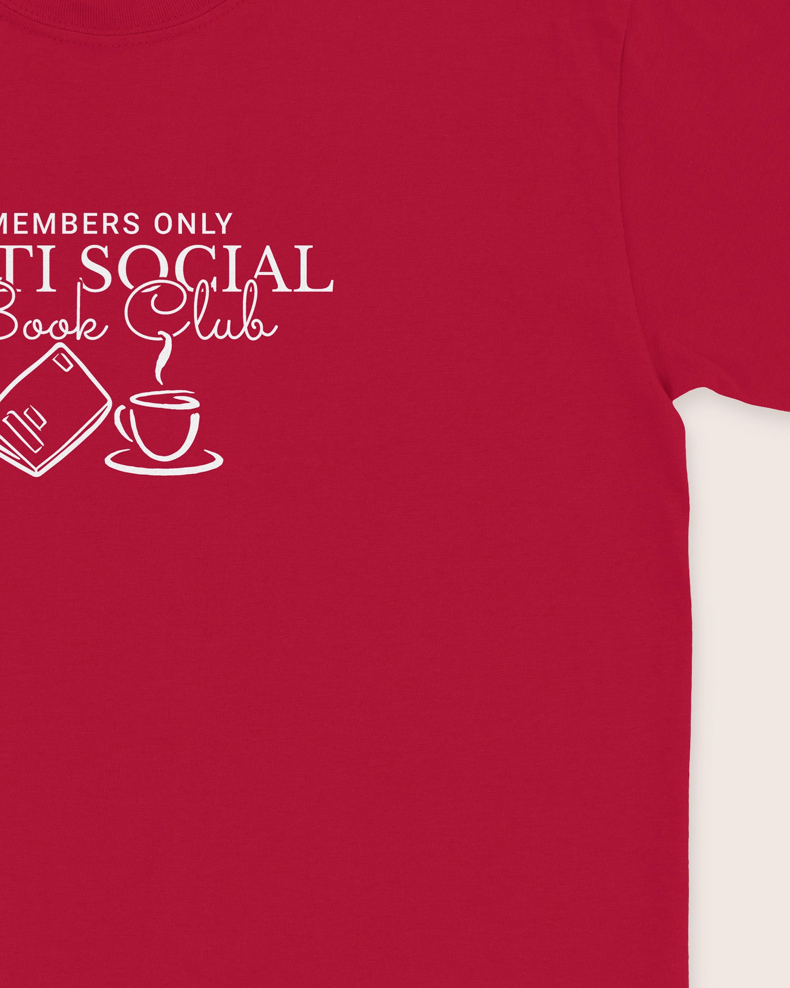 Members Only Anti Social Book Club T‑Shirt