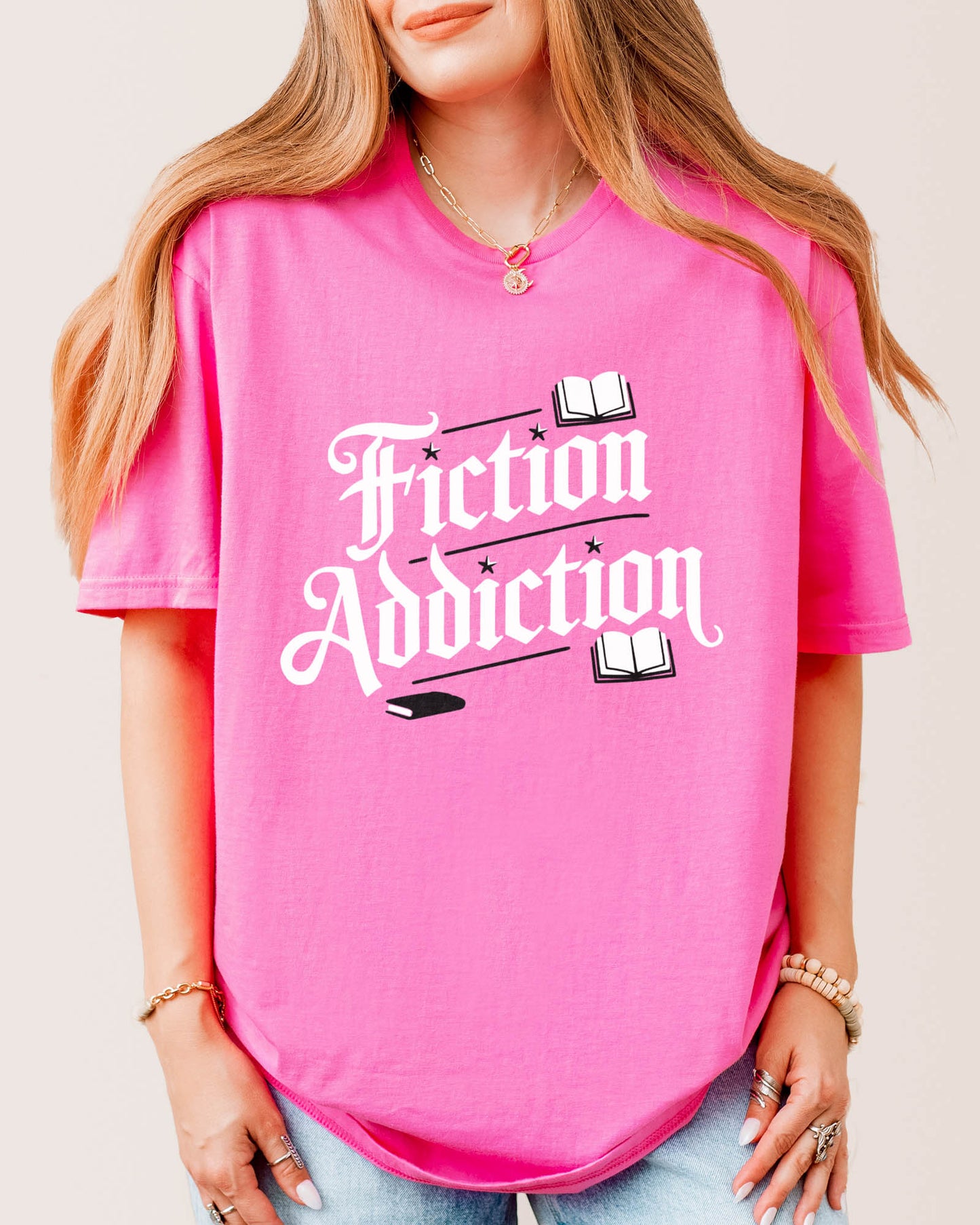 Fiction Addiction T‑Shirt Azalea