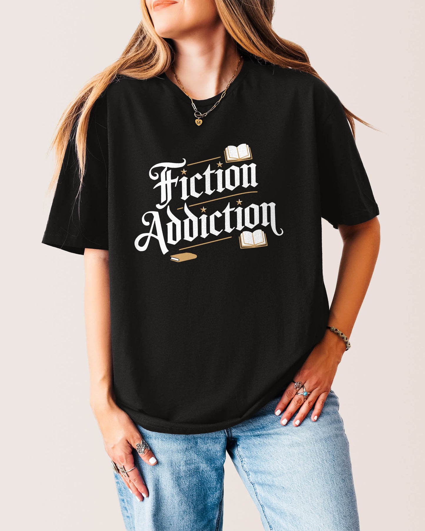 Fiction Addiction T‑Shirt Black