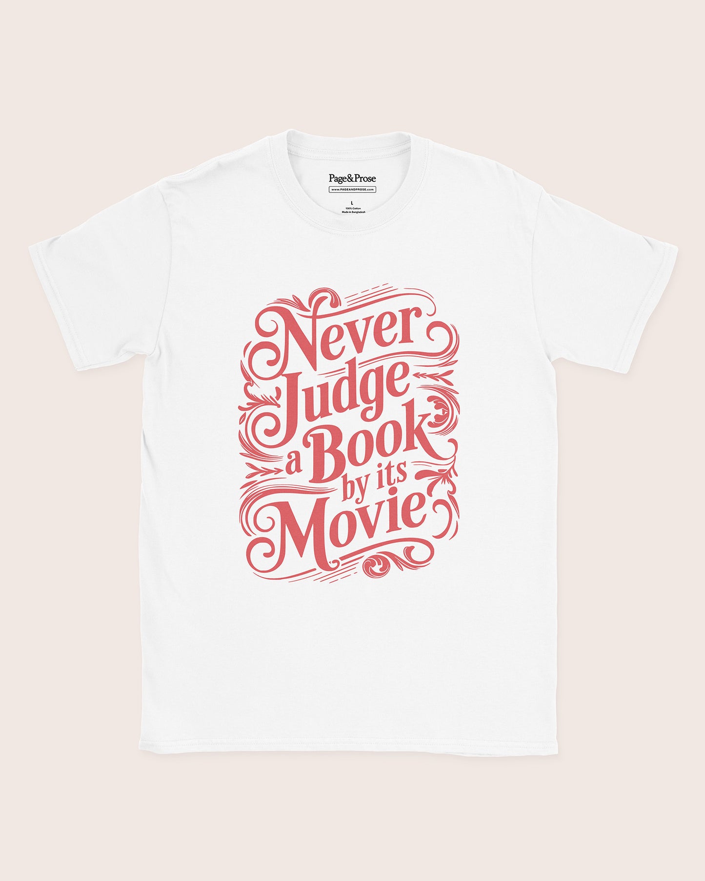 Never Judge A Book By Its Movie T‑Shirt