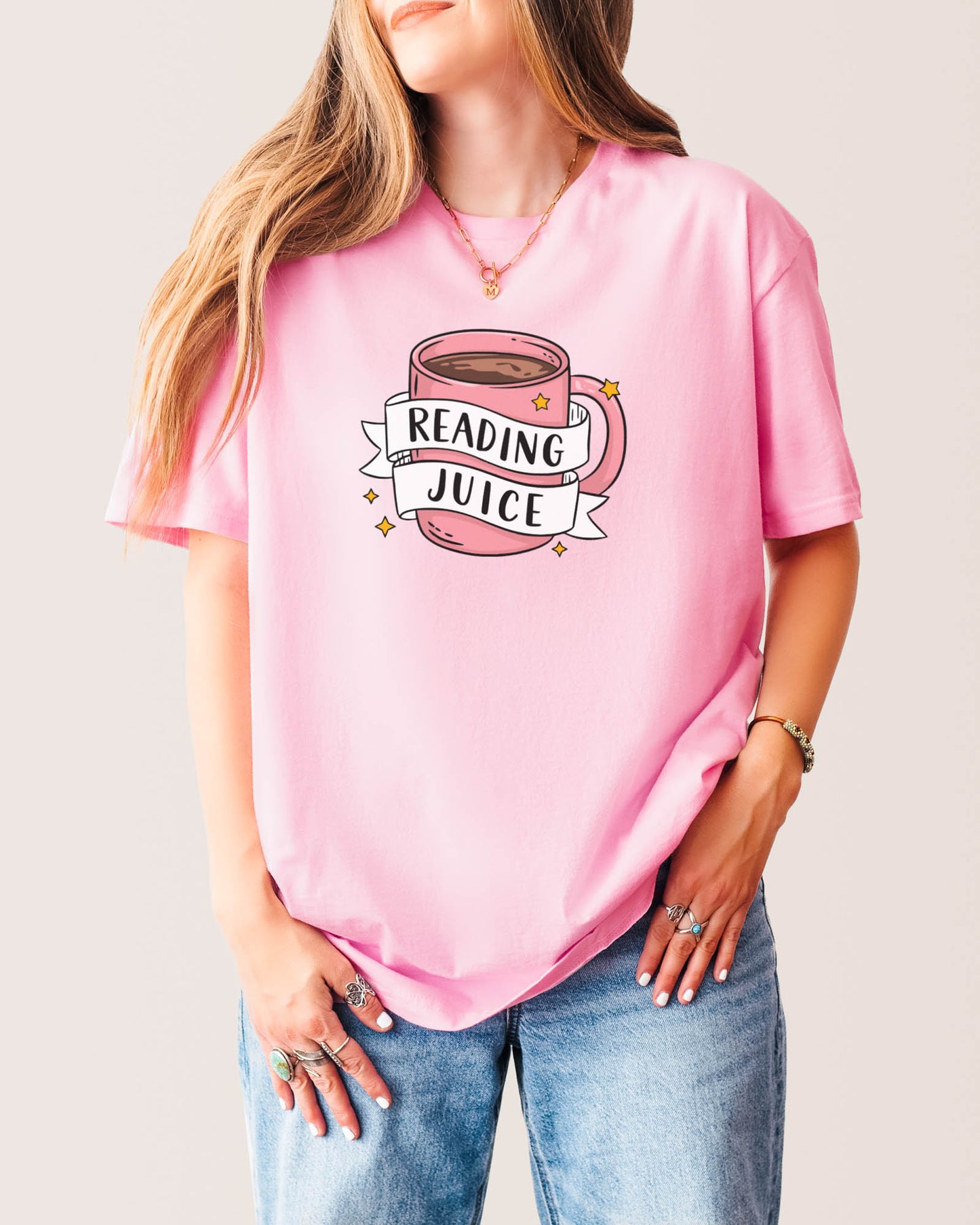 Reading Juice T‑Shirt Light Pink