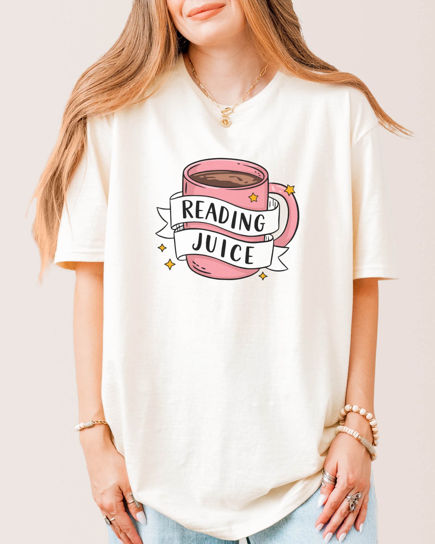 Reading Juice T‑Shirt Natural
