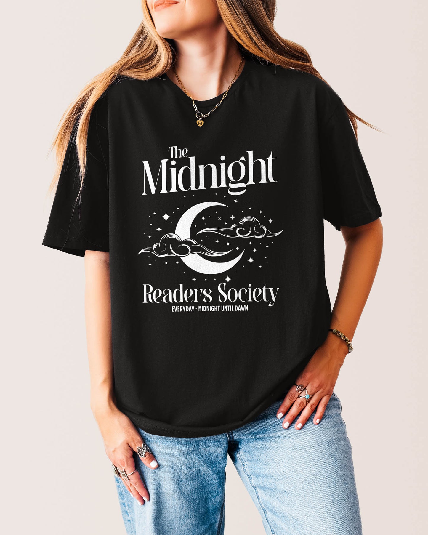 Midnight Readers Society T‑Shirt Black